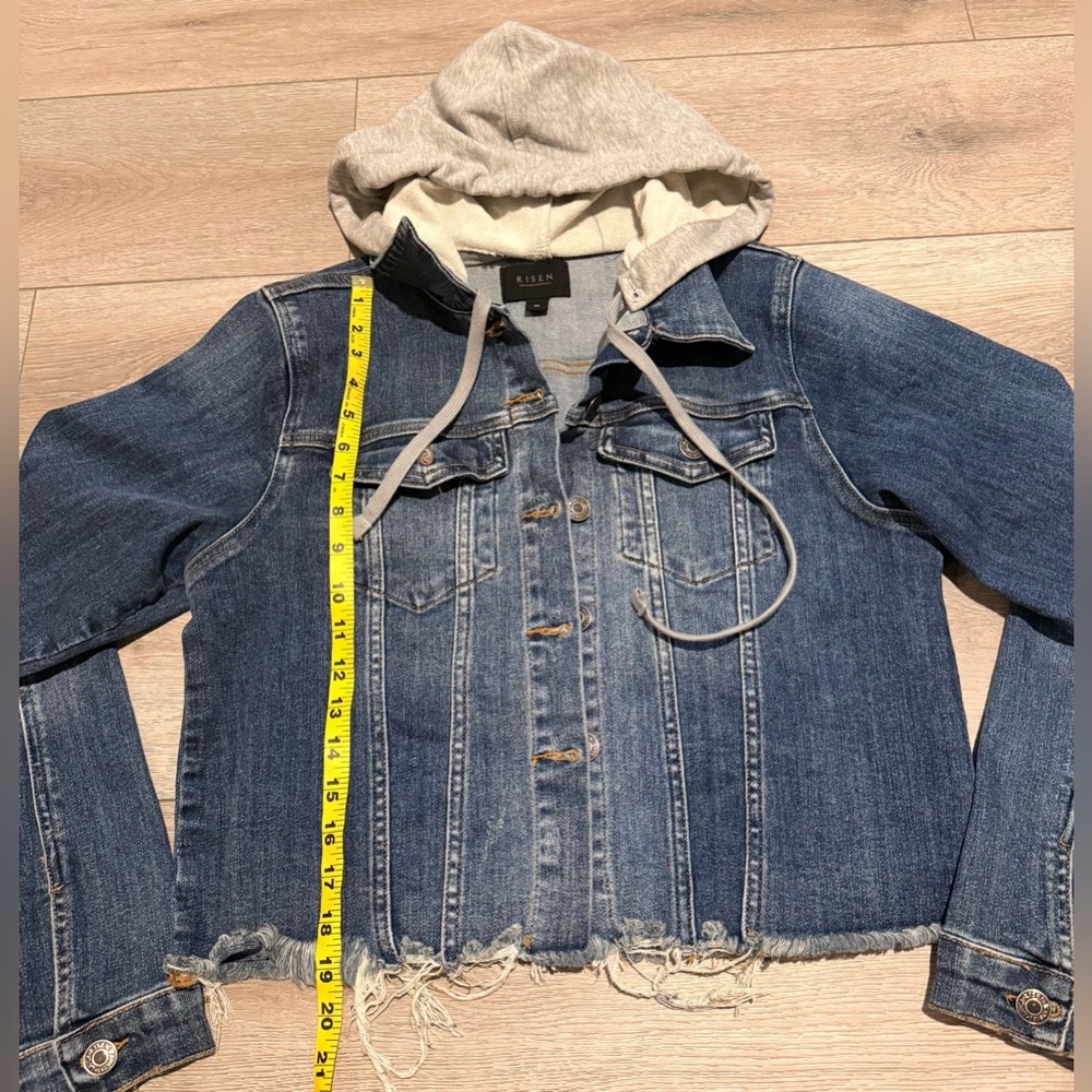 Risen Denim Jacket with Removable Hood - Picture 4 of 6